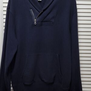 Michael Kors Navy Blue Shawl Collar Pullover Sweater